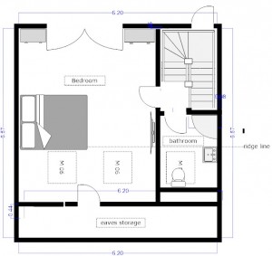 example layout drawing for a loft conversion